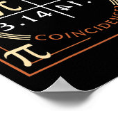 Poster Une délicieuse coïncidence Pi Day 3.14 Math (Coin)