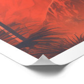 Poster Une destination côtière Pittoresque avec Palm Tree (Coin)