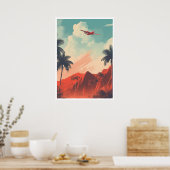 Poster Une destination côtière Pittoresque avec Palm Tree (Cuisine)