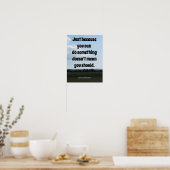 Poster Une devise pour réduire les regrets futurs (Cuisine)
