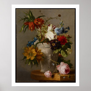 Poster Une disposition avec des fleurs, 19ème siècle