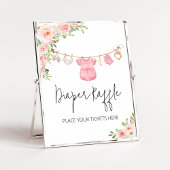 Poster Une douce fille Bébé Vêtements de couches Raffle