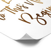 Poster Une douce fin à ce nouveau début simple signe (Coin)