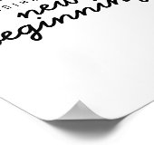 Poster Une douce fin à un nouveau Mariage de début signe (Coin)