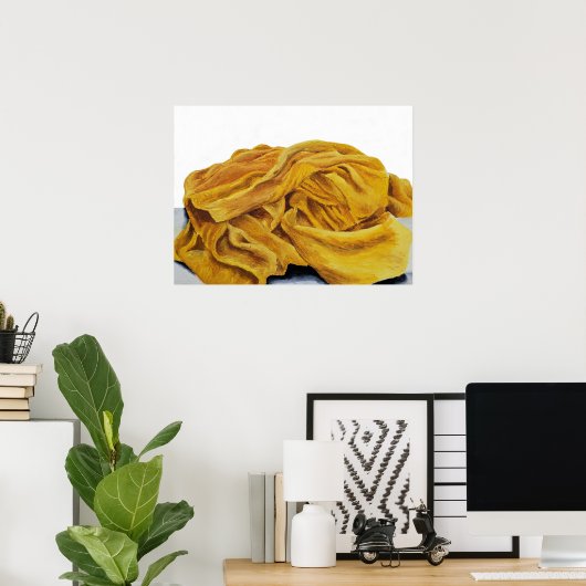 Poster Une écharpe jaune (Bureau à domicile)