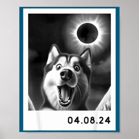 Poster Une éclipse solaire Totalité Husky sibérien (Devant)