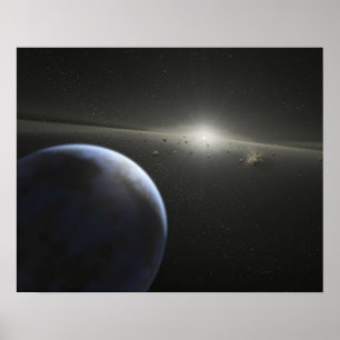 Poster Une énorme ceinture d'astéroïdes en orbite autour