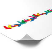 Poster Une envolée colorée de fantaisie (Coin)