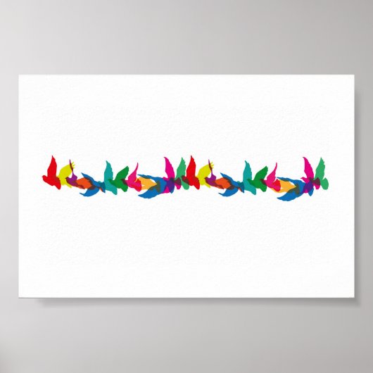 Poster Une envolée colorée de fantaisie (Devant)