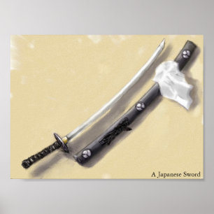Poster Une épée japonaise