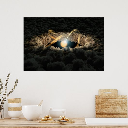 Poster Une Étoile Entourée D'Un Disque Protoplanétaire (Cuisine)