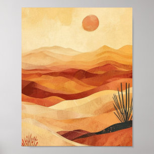Poster Une étude minimaliste des dunes de désert stratifi