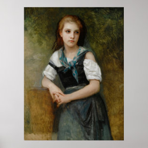 Poster Une étude pour le secret par William Bouguereau