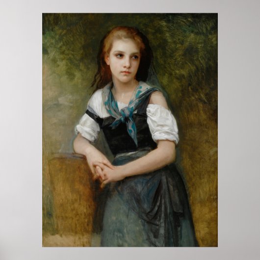 Poster Une étude pour le secret par William Bouguereau (Devant)