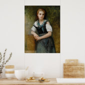 Poster Une étude pour le secret par William Bouguereau (Cuisine)