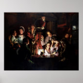 Poster Une expérience sur un oiseau dans une pompe à air (Devant)