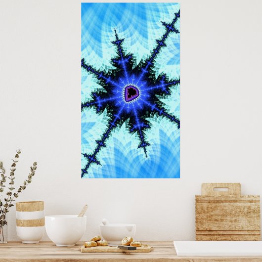 Poster Une explosion sauvage de l'Abstrait fractal de Man (Cuisine)