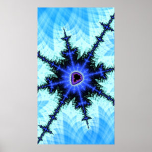 Poster Une explosion sauvage de l'Abstrait fractal de Man