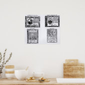 Poster Une facture coloniale de six dollars (Cuisine)