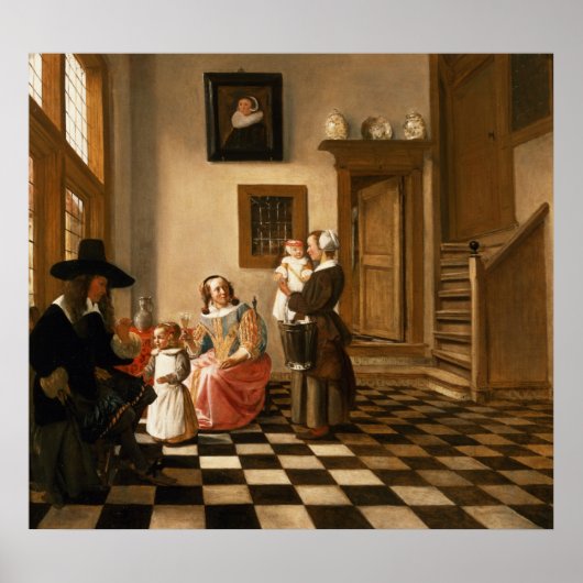 Poster Une famille à l'intérieur (Devant)