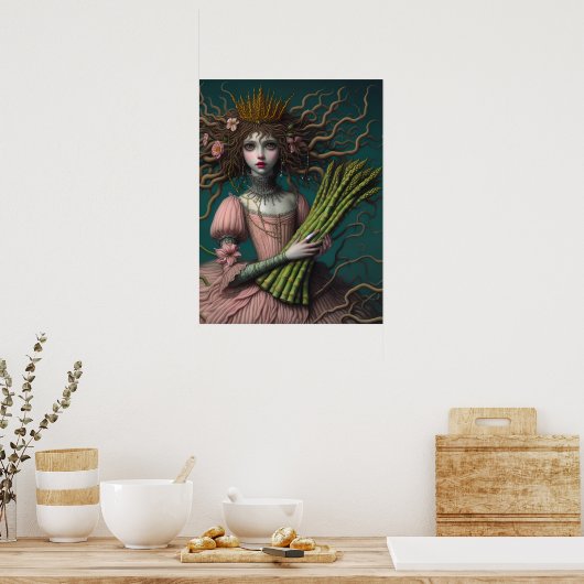 Poster Une fée d'asperges (Cuisine)