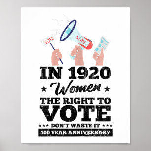 Poster Une Femme A Droit De Voter Élections De Vote Drôle