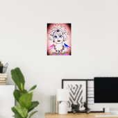 Poster Une femme avec des oiseaux (Bureau à domicile)