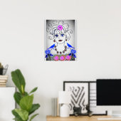 Poster Une femme avec des oiseaux (Bureau à domicile)