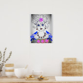 Poster Une femme avec des oiseaux (Cuisine)