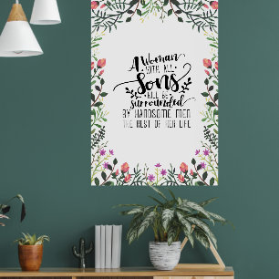 Poster Une Femme Avec Tous Les Fils