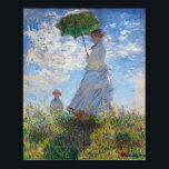Poster Une femme avec un parasol | Monet |<br><div class="desc">Une femme avec un parasol est un tableau de 1875 de l'impressionniste Claude Monet français.</div>