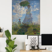 Poster Une femme avec un parasol par Claude Monet (Bureau à domicile)