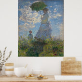 Poster Une femme avec un parasol par Claude Monet (Cuisine)
