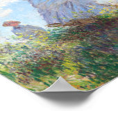 Poster Une femme avec un parasol par Claude Monet (Coin)