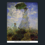 Poster Une femme avec un parasol par Claude Monet<br><div class="desc">Ce tableau intitulé Woman with a Parasol de Claude Monet est réalisé par le célèbre artiste Claude Monet. A propos de Claude Monet Claude Monet a été la fondatrice du style de peinture impressionniste français ; Femme avec un parasol de Claude Monet la plus cohérente et la plus prolifique praticienne...</div>