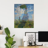 Poster Une femme avec un parasol par Claude Monet (Bureau à domicile)