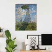 Poster Une femme avec un parasol | Paysage français (Bureau à domicile)