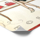 Poster Une Femme Boit Du Vin Rouge (Coin)