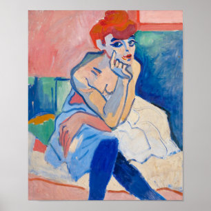 Poster Une femme dans une chemise Andre Derain