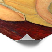 Poster Une femme de Modigliani avec un ventilateur Art Mo (Coin)