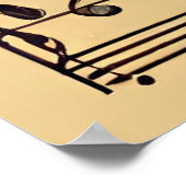 Poster Une Femme Écoute De La Musique Dans Un Casque Post (Coin)