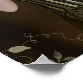 Poster Une femme en attente : Portrait numérique Art goth (Coin)