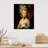 Poster Une femme en bleu (Cuisine)