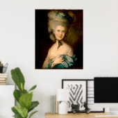 Poster Une femme en bleu (Bureau à domicile)