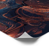 Poster Une femme en fauteuil roulant danse joyeusement (Coin)