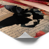 Poster Une femme en tenue rouge (Coin)