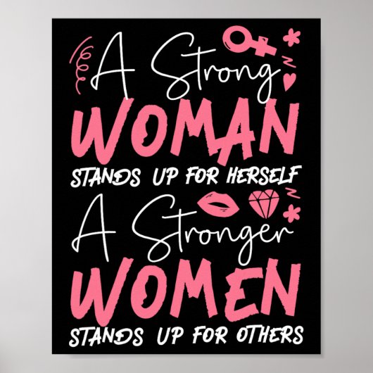 Poster Une Femme Forte Se Déclenche Pour Elle-Même Une Fe (Devant)