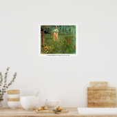 Poster Une femme marchant dans un jardin (Cuisine)