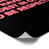 Poster Une Femme N'A Pas À Être Modeste Pour Être Respect (Coin)