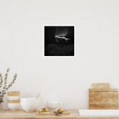 Poster Une femme noire et blanche dans l'eau (Cuisine)